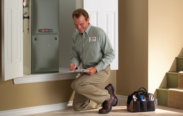 hvac technician checking return