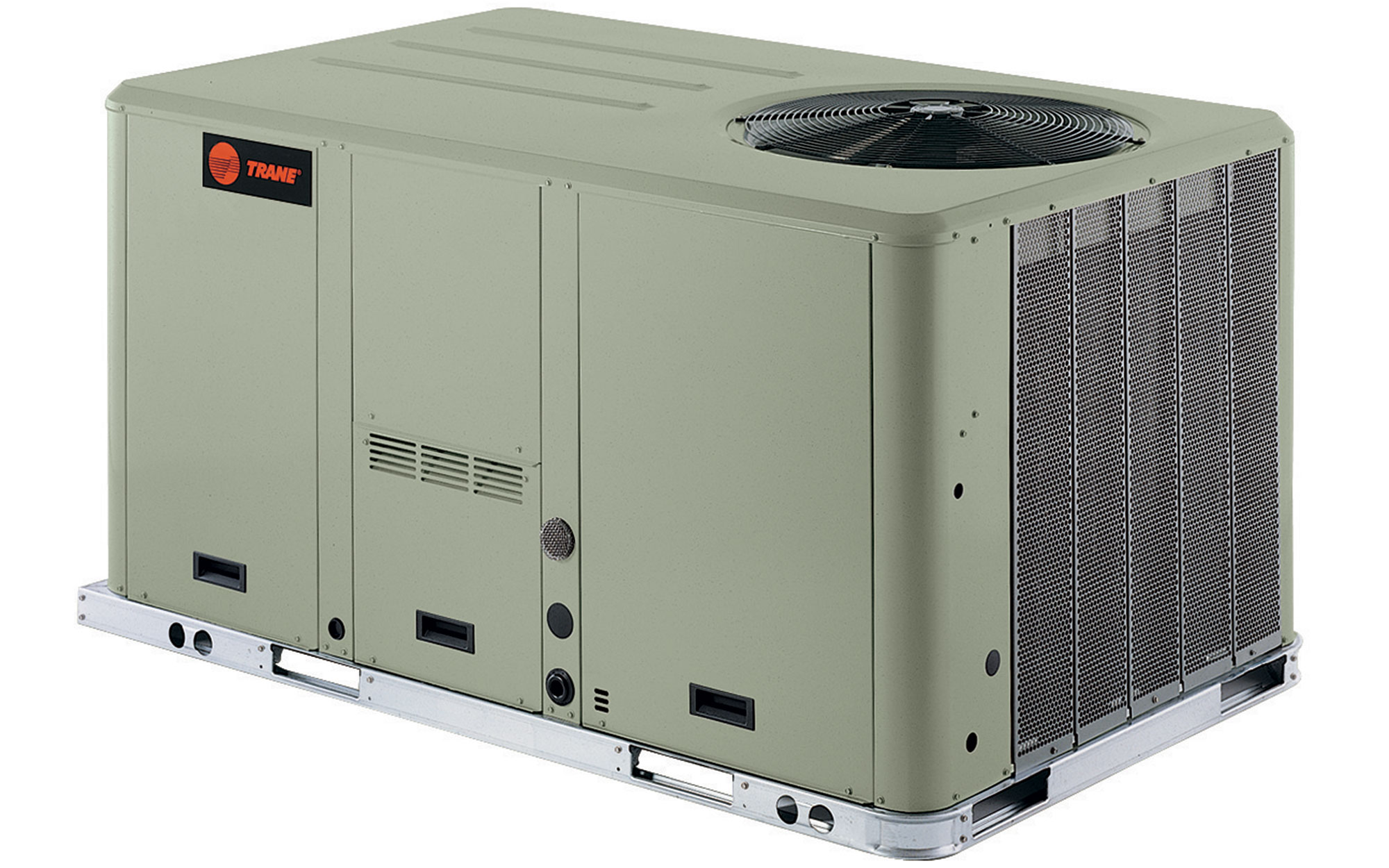 Commercial HVAC rooftop installation